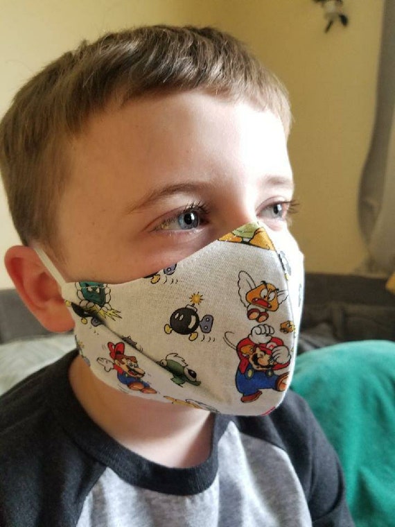 Kids ages 612 Washable Fabric Face Mask ages 612 Kids face Etsy