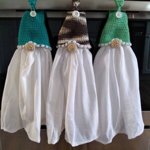 Gnome Kitchen Towel Holders Scandinavian Gnome Crochet kitchen holder image 7