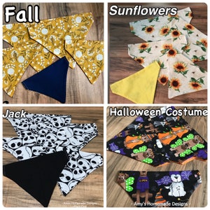 Personalized Reversible Dog Bandana: Slide-On Collar Style