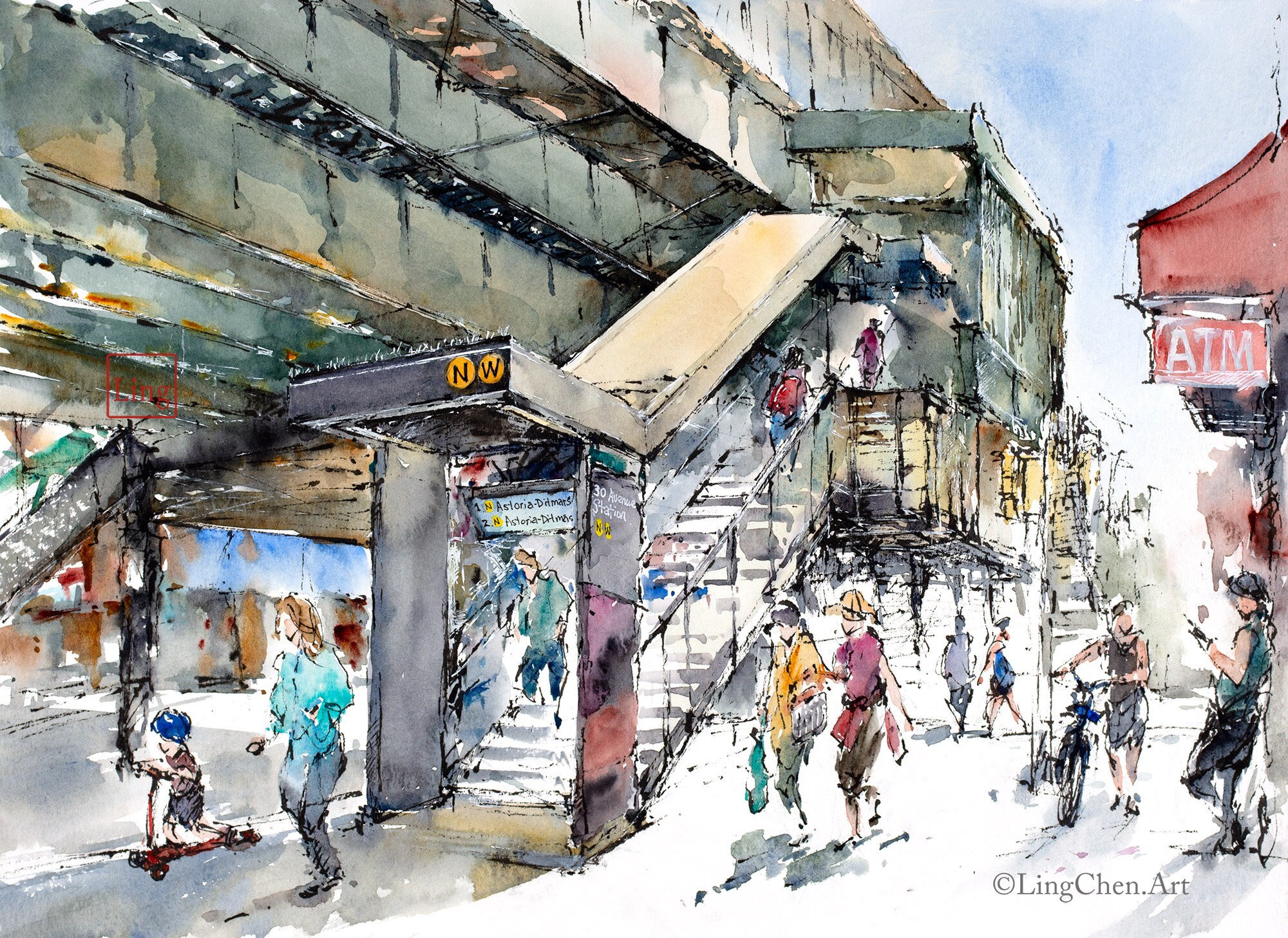 Astoria Queens 30th Avenue New York City Subway Art Etsy Ireland