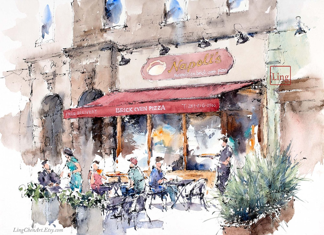 Napolis Pizza (on Washington St), Hoboken, NJ - 8.5 x 11 inches, Matted 11x14"
