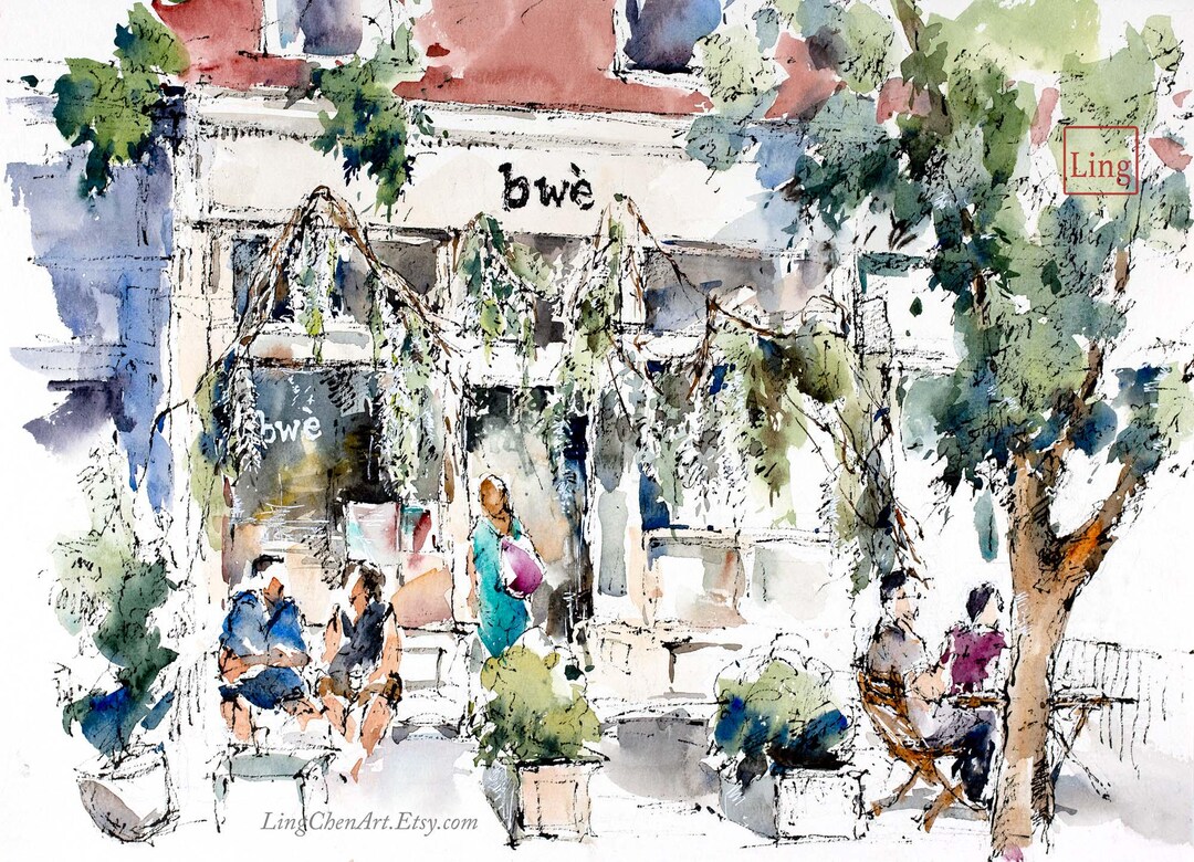 bwè kafe, Hoboken, NJ - 8.5 x 11 inches, Matted 11x14"
