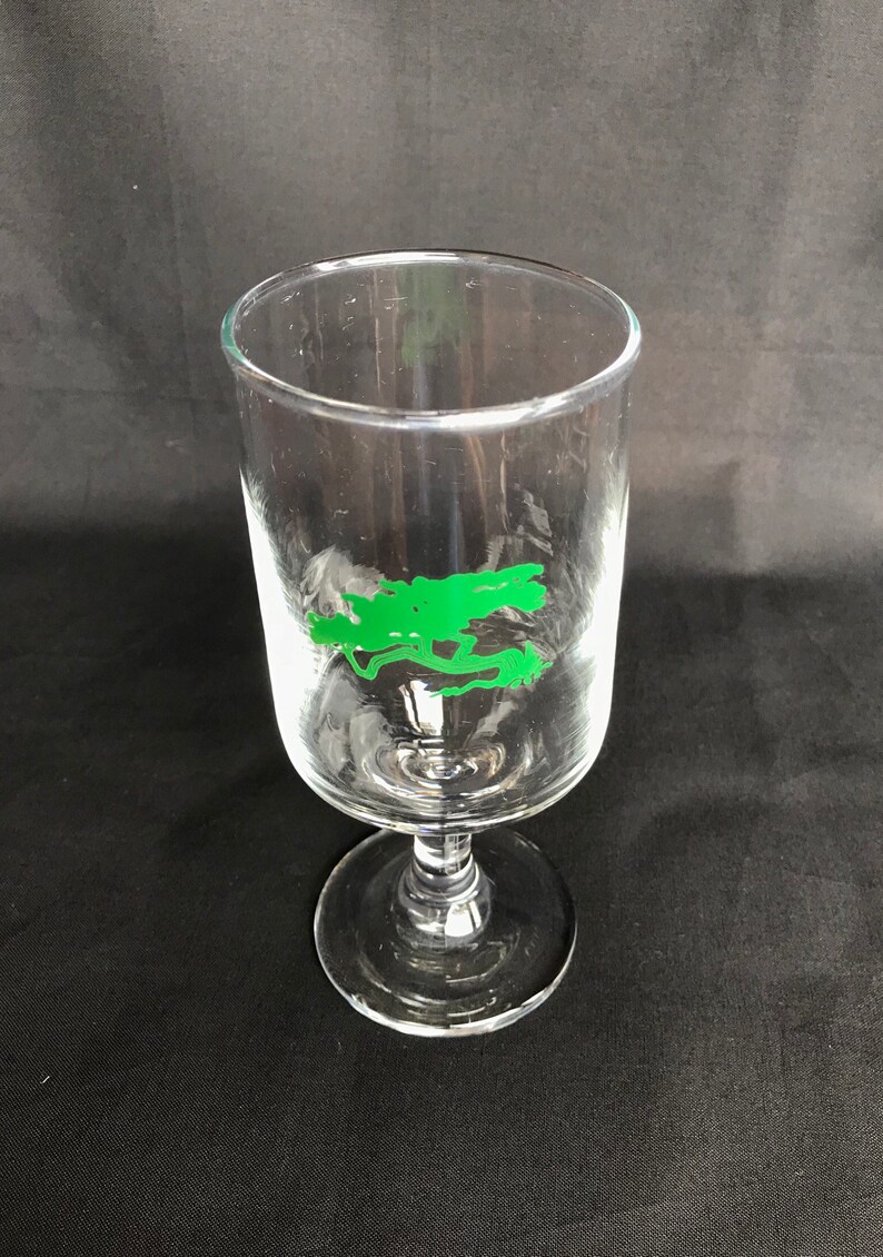 Quirky Wine Glasses with a Juniper Bonsai