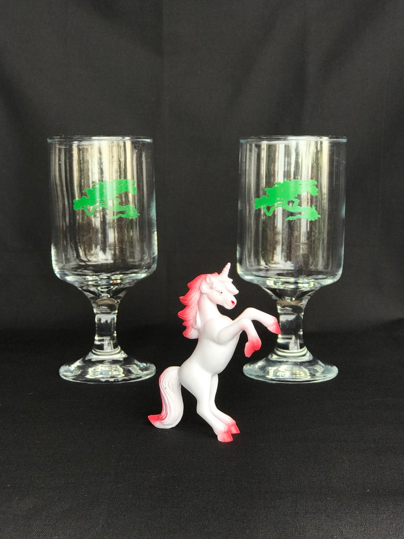 Quirky Wine Glasses with a Juniper Bonsai