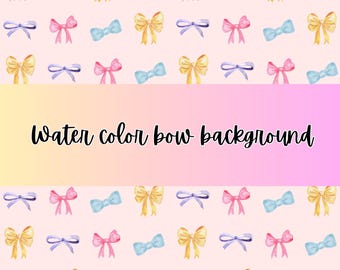 Lindo diseño de lazo de acuarela, PNG, diseño de patrón de lazo de cinta, papel digital, fondo de pantalla de lazo imprimible, papel descargable para imprimir
