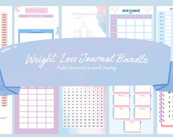 Diario de pérdida de peso, Seguimiento de pérdida de peso, Descarga instantánea, Seguimiento de actividad física, Seguimiento de calorías, Preparación de comidas, Seguimiento mensual