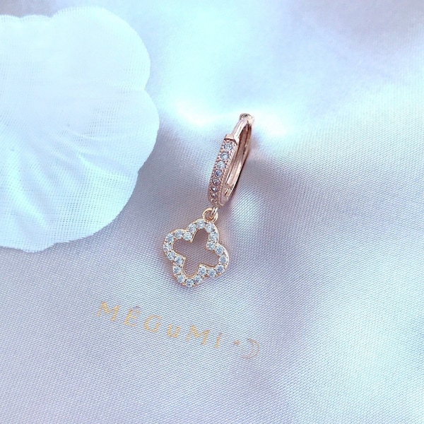 Open Clover CZ Earrings