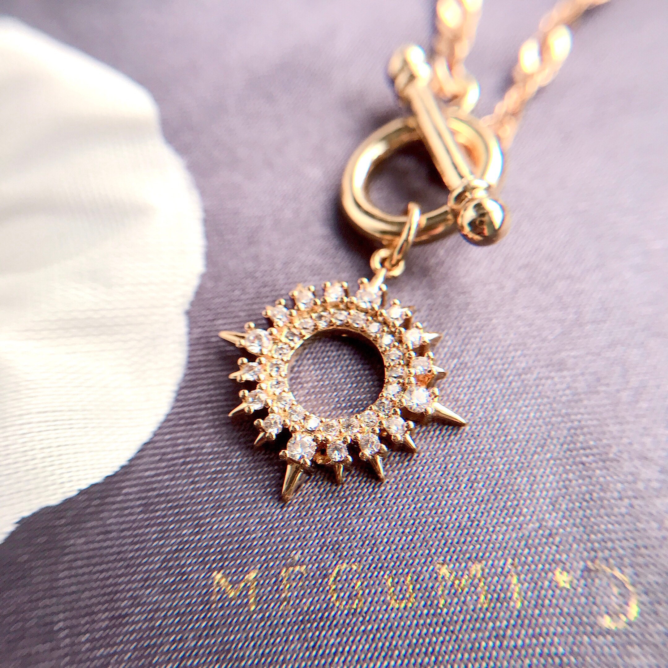 【2plan】23FW★ [MADE] 044 Twinkle cubic toggle necklace Amazon.com: Toggle Paperclip Link Chain Necklace Cubic