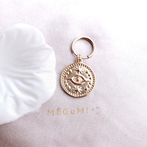 Evil Eye Coin Endless Hoop Earrings. 14K Gold-Filled Charm Earrings/Dainty Hoop Earrings/ Minimalistic Hoop/ 12mm/16mm Hoop