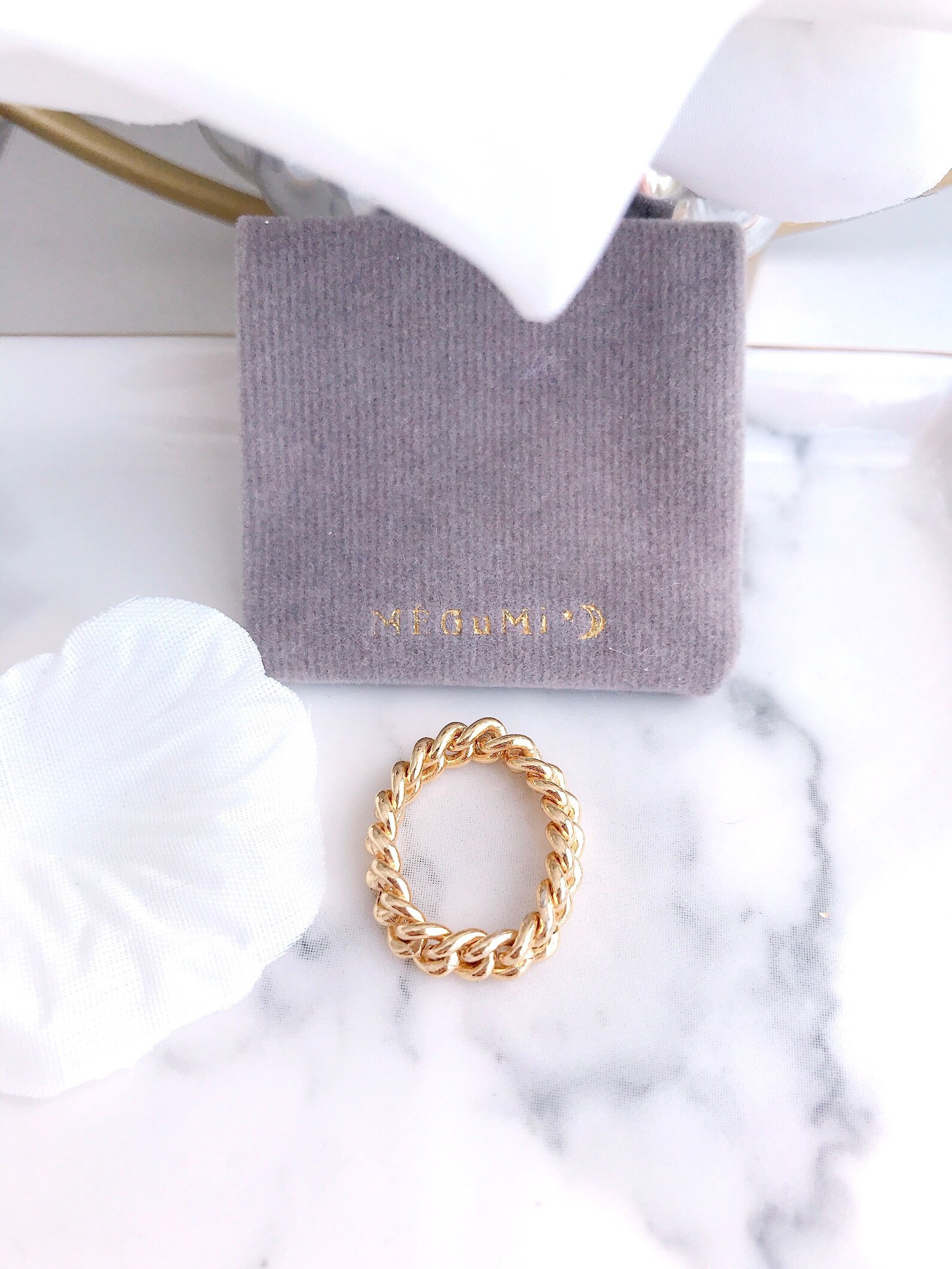 CHUNKY CHAIN RING 24K Gold-filled Simple Chain Ring. | Etsy