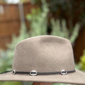 Hatband; Black and Silver; Black band; leather with silver; hat band; leather hatband; concho hat band; rodeo hatband