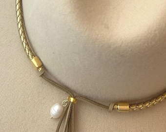 Hatband; gold hatband; gold hat band; charm; braided leather; hat band; leather hatband; leather hat band; rodeo hatband; bride;