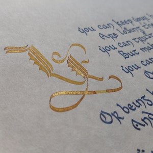 Custom Hand Written Calligraphy Poem/Quote/Excerpt image 2
