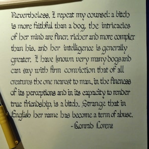 Custom Hand Written Calligraphy Poem/Quote/Excerpt image 8