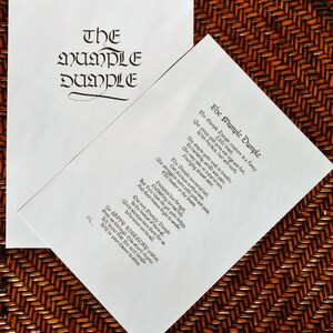 Custom Hand Written Calligraphy Poem/Quote/Excerpt image 3