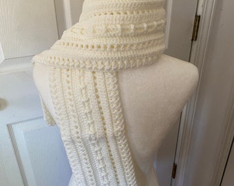 Crochet Scarf - White