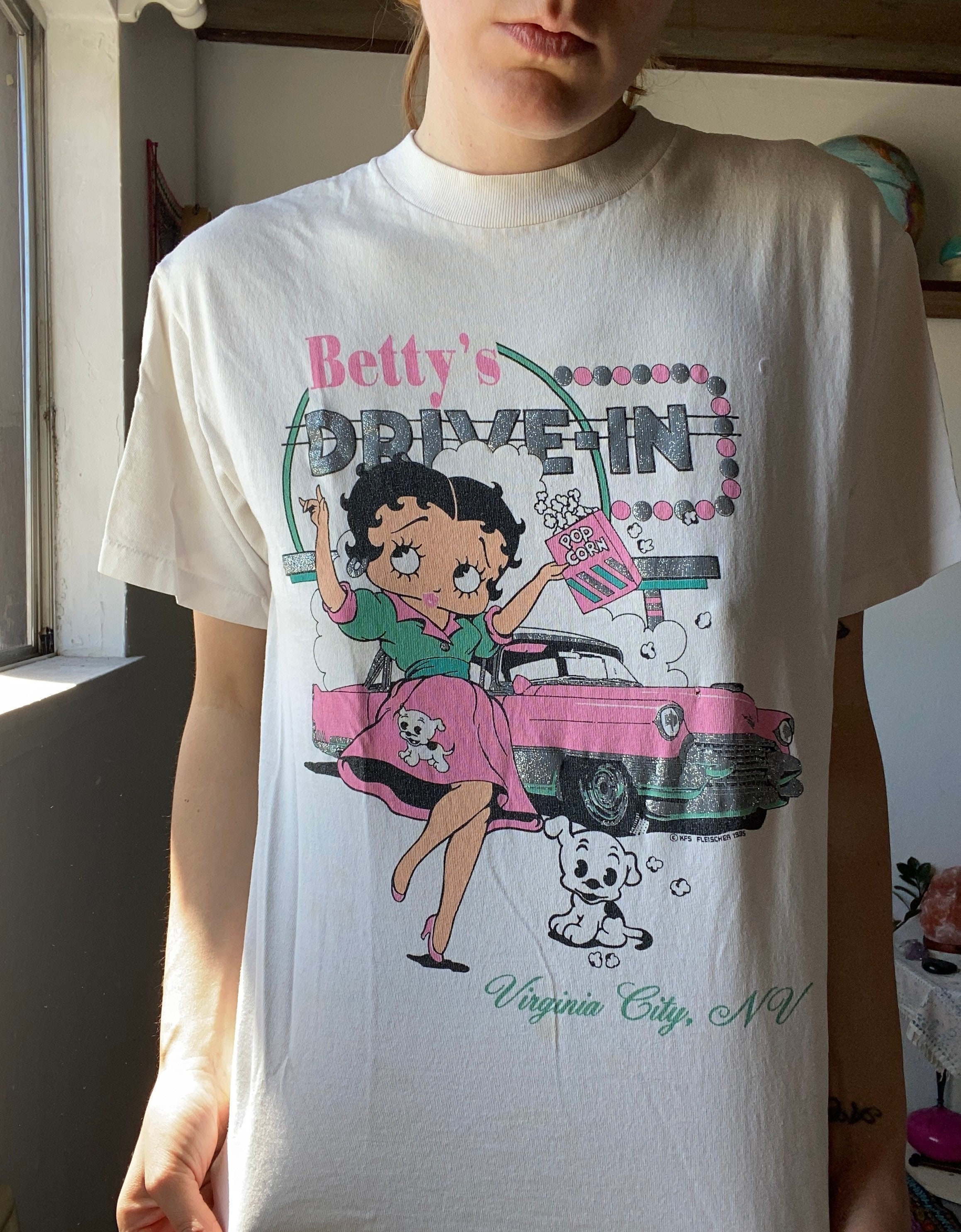 Vintage 90s Tultex Betty Boop There it Is MENS DS Print