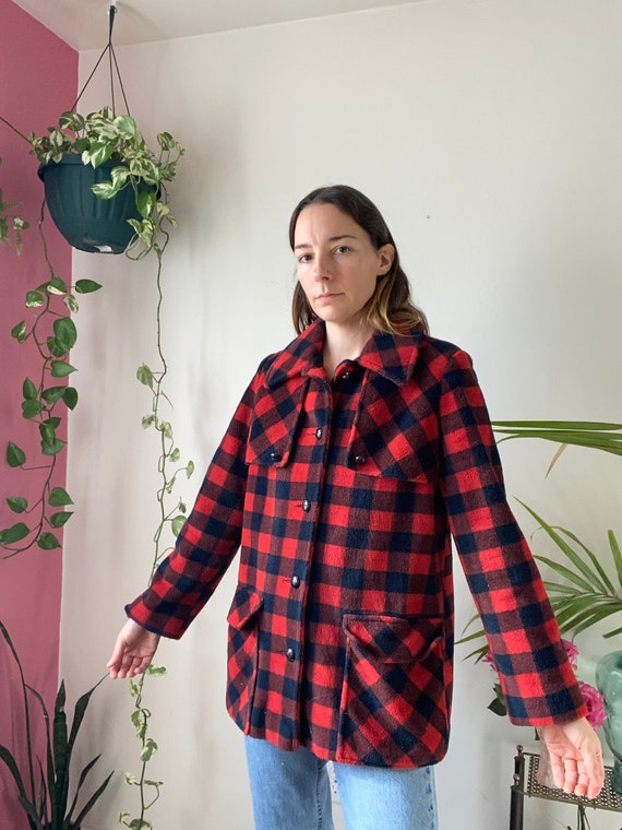 Sears 60s 70s Plaid Jacket Vintage Soft Winter Re… - image 5