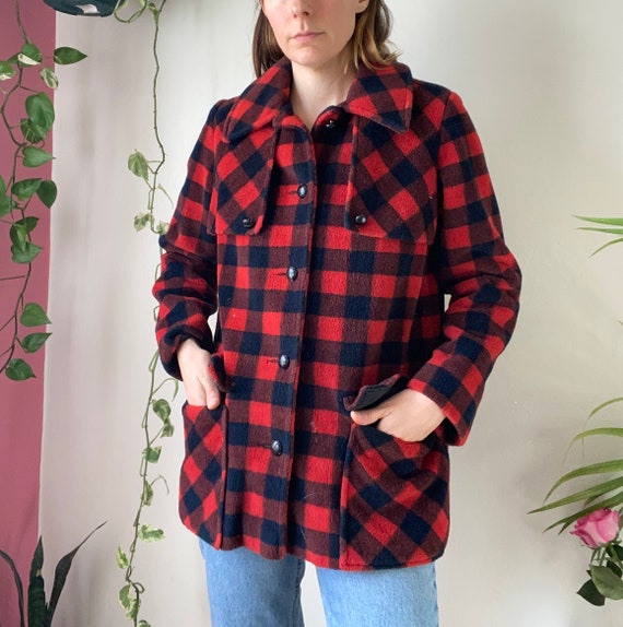 Sears 60s 70s Plaid Jacket Vintage Soft Winter Re… - image 2