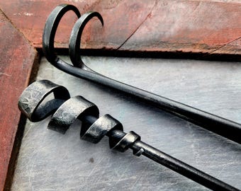 Steak Flipper, 20 inch BBQ Turner, Grill Turner. Hand Forged.