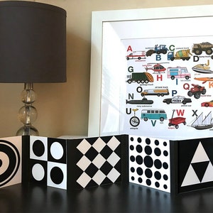 Carte di contrasto in bianco e nero, Playcard per bambino, Flashcard in bianco e nero, Carte di stimolazione per neonati, DOWNLOAD DIGITALE ISTANTANEO