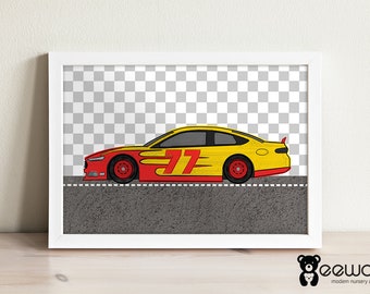 Race Car Wall Decor, Race Car Print, Transportation Wall Decor, Kids Room Decor,Nursery Decor,Nursery Wall Art, INSTANT DIGITAL DOWNLOAD