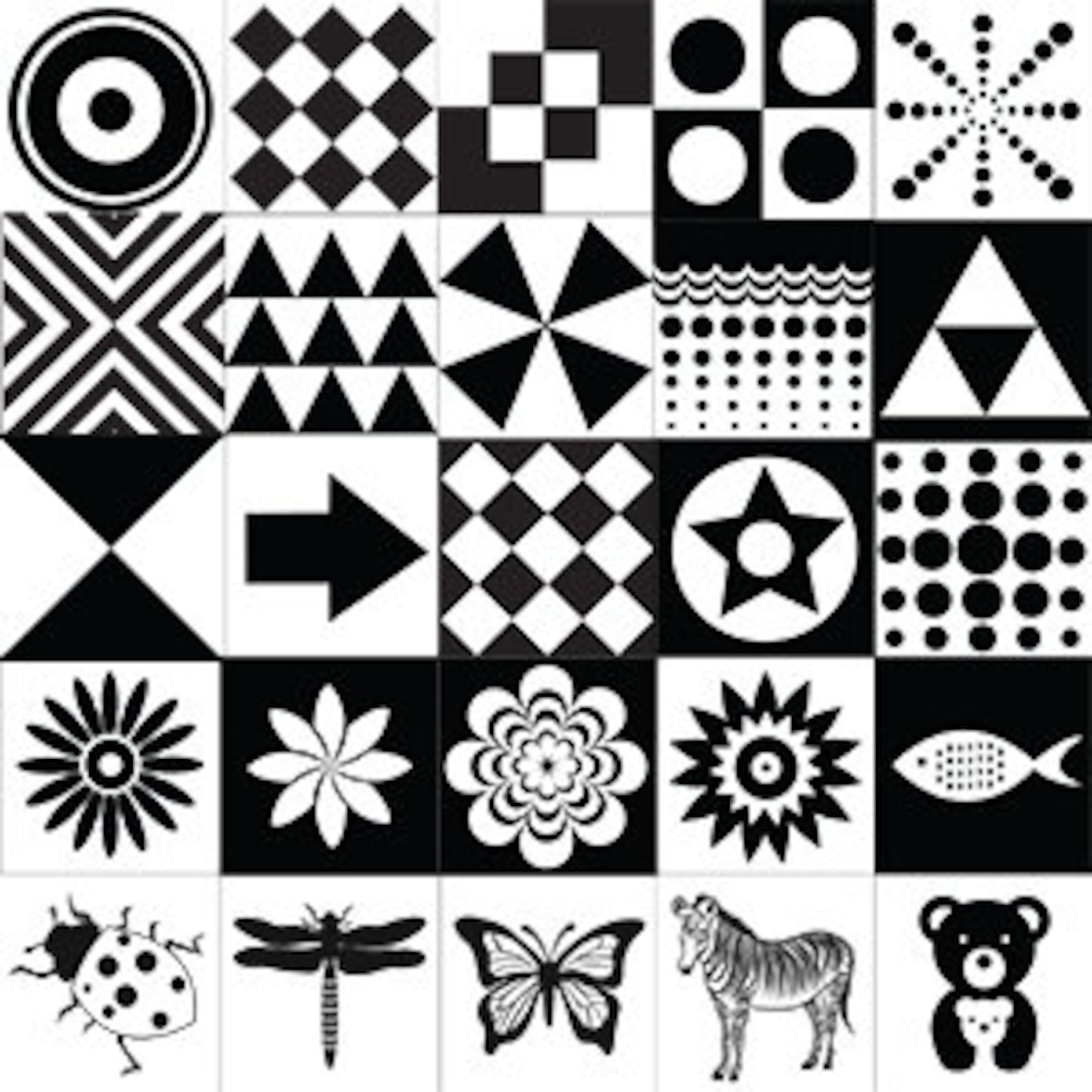 Black and White Contrast Cards Playcards for Baby Black and Etsy Canada