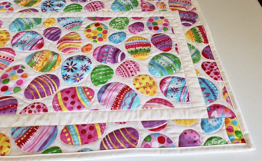 Quilted Easter Table Runner / Table Topper Etsy