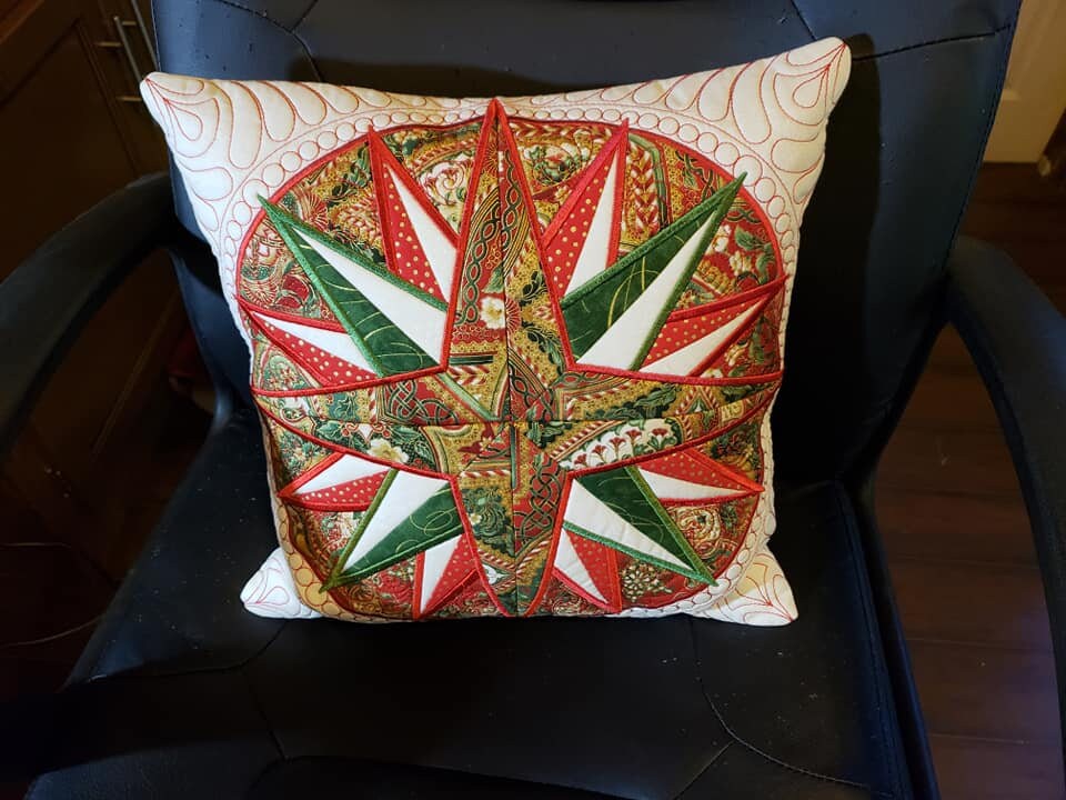 Quilted Christmas Pillow Cover Etsy