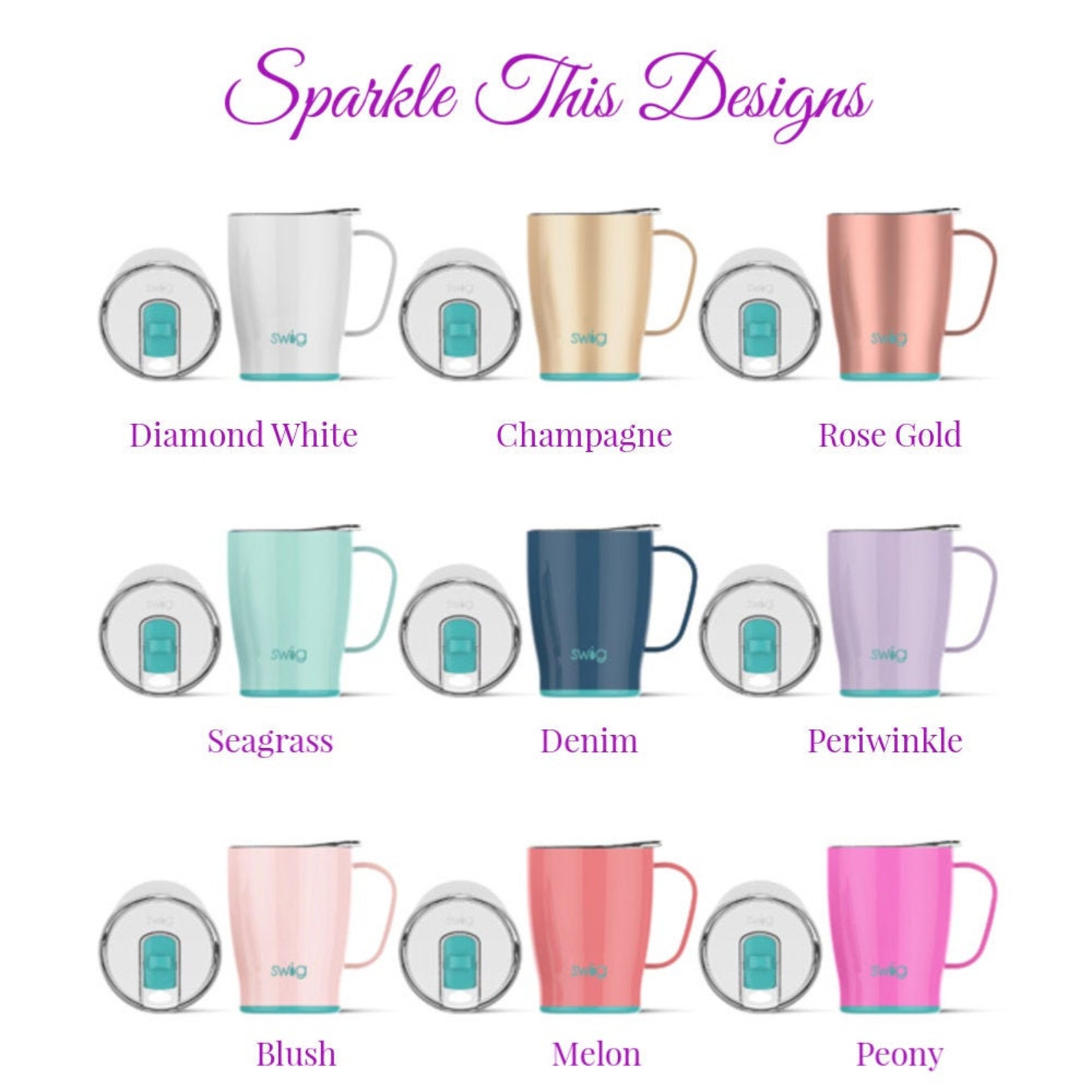 Swig Signature Collection 18 oz Mugs Swig 18 oz Mug cups Etsy