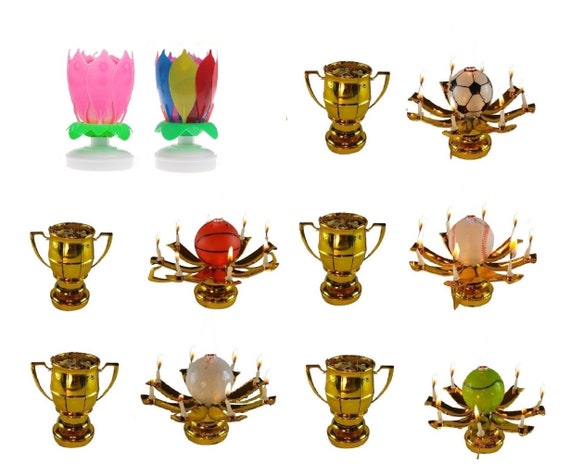 Amazing Musical Lotus Flower Birthday Candle, Ships From USA, Trophy