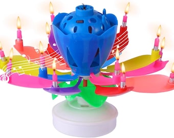 Lotus Flower Birthday Candle Cake Topper: USA Original Exciting Candle®