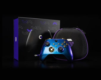 Gamenetics Custom Official Wireless Bluetooth Controller for Xbox Series X/S - Un-Modded - Video Gamepad Remote (Colorshift Blue Purple)