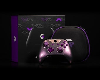 Gamenetics Custom Wireless Bluetooth Controller for Xbox Series X/S and Xbox One Console  - Video Gamepad Remote Chameleon Purple Gold