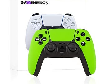 Gamenetics Custom Mantis Green Official Wireless Bluetooth Controller for PS5 Console - PC - Soft Touch - Un-Modded - Video Gamepad Remote