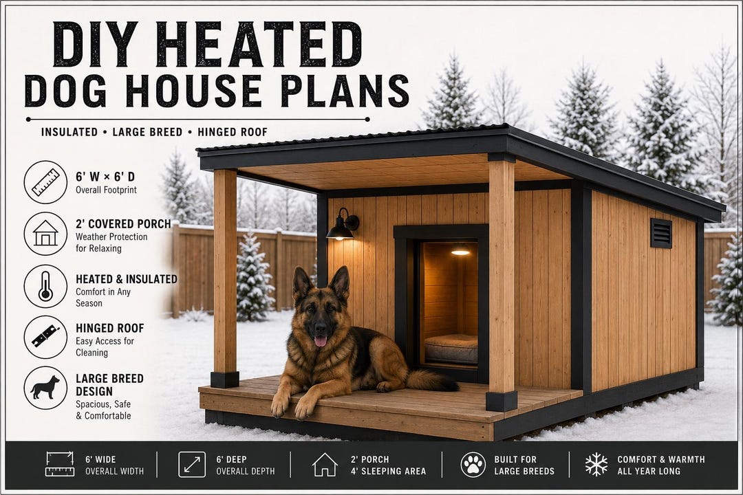 Modern Insulated Dog House Plans Large Breed Heated DIY Build Guide modern-insulated-dog-house-plans-large-breed-heated-diy-build-guide