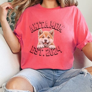 Akita mom tee/mother of Akita tshirt/dog mom t-shirt/Akita shirt/Custom dog shirt