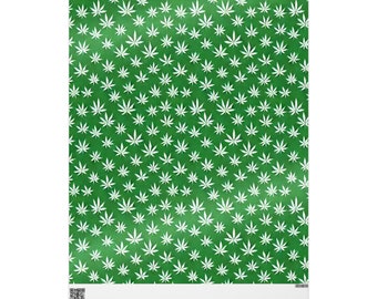 Marijuana Leaf Wrapping Paper, Pothead Gift Wrap