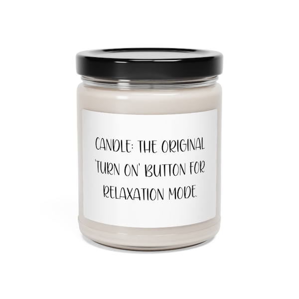 Candle: The original 'turn on' button for relaxation mode Scented Soy Candle, 9oz