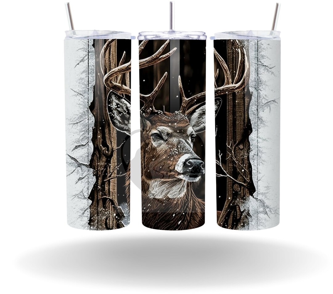 Deer 20oz. Skinny Tumbler Sublimation Design Digital Downloadable PNG ...
