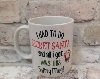Secret Santa Mug, Christmas Mug, Christmas Gift Mug, Santa Mug,