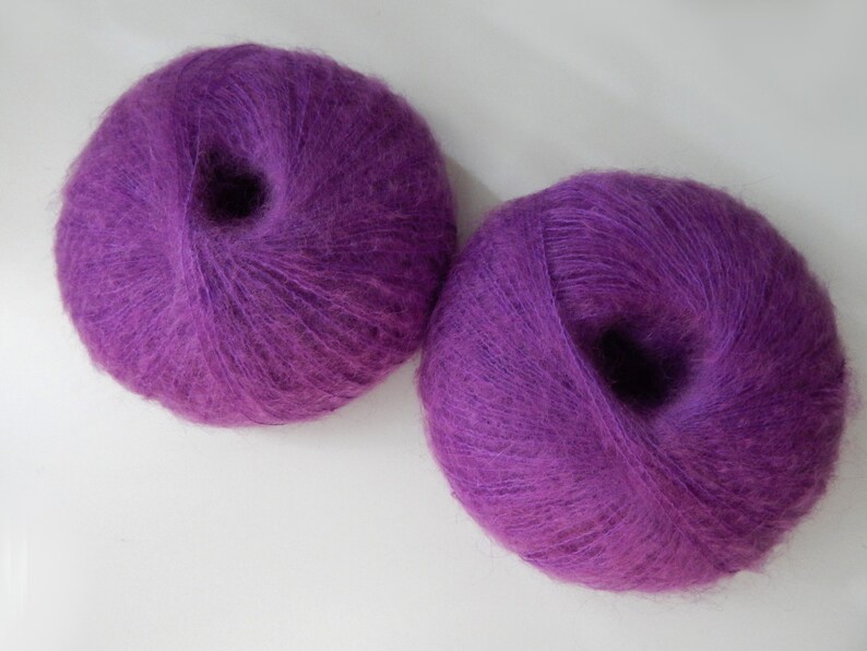 Lightpurple kidmohair yarn Italian mohair violet mohair Etsy