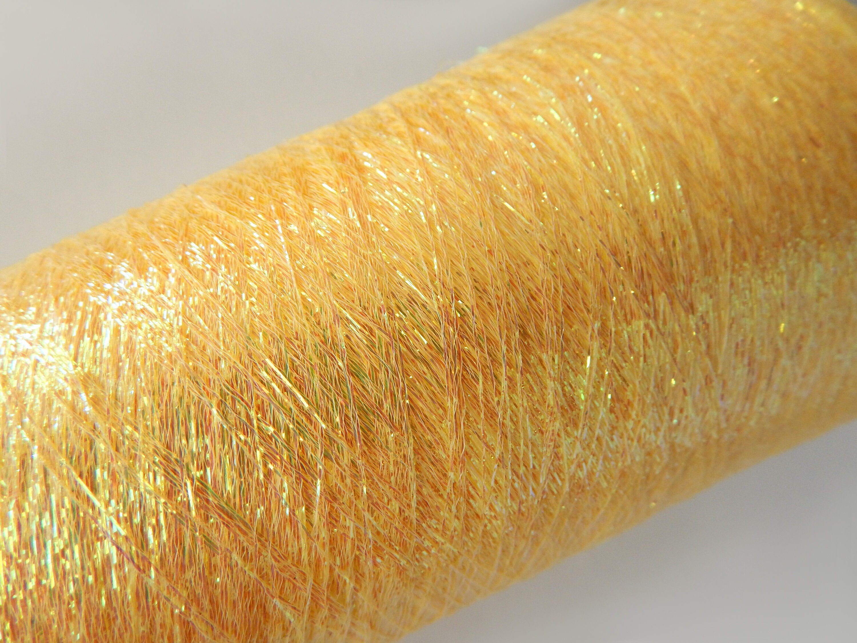 Yellow sparkling metallic yarn brightyellow glitter yarn Etsy