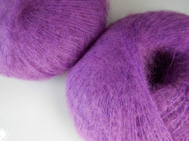 Lightpurple kidmohair yarn Italian mohair violet mohair Etsy