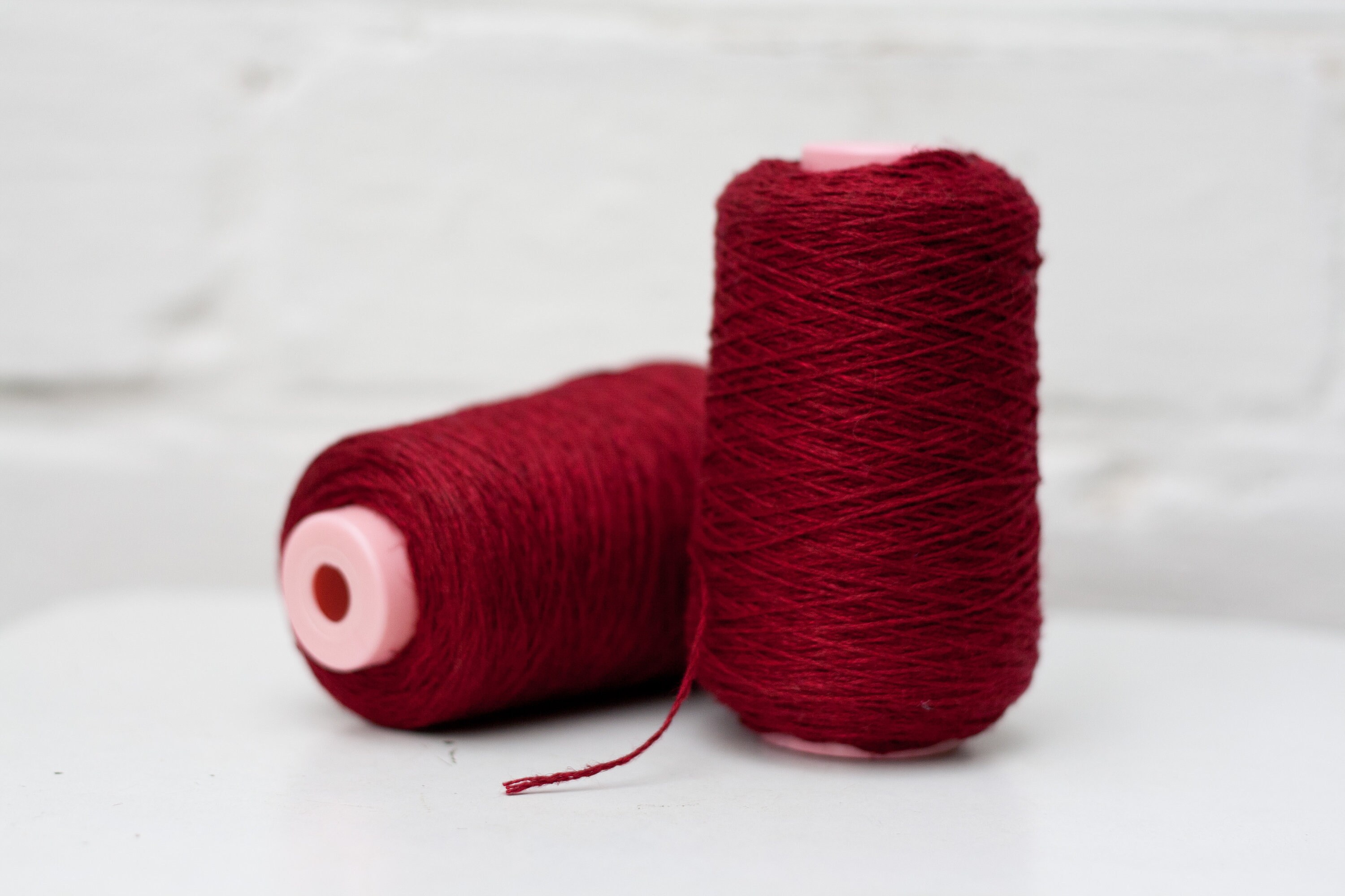 Hilo de lino de cereza hilo warp hilo de lino rojo oscuro | Etsy