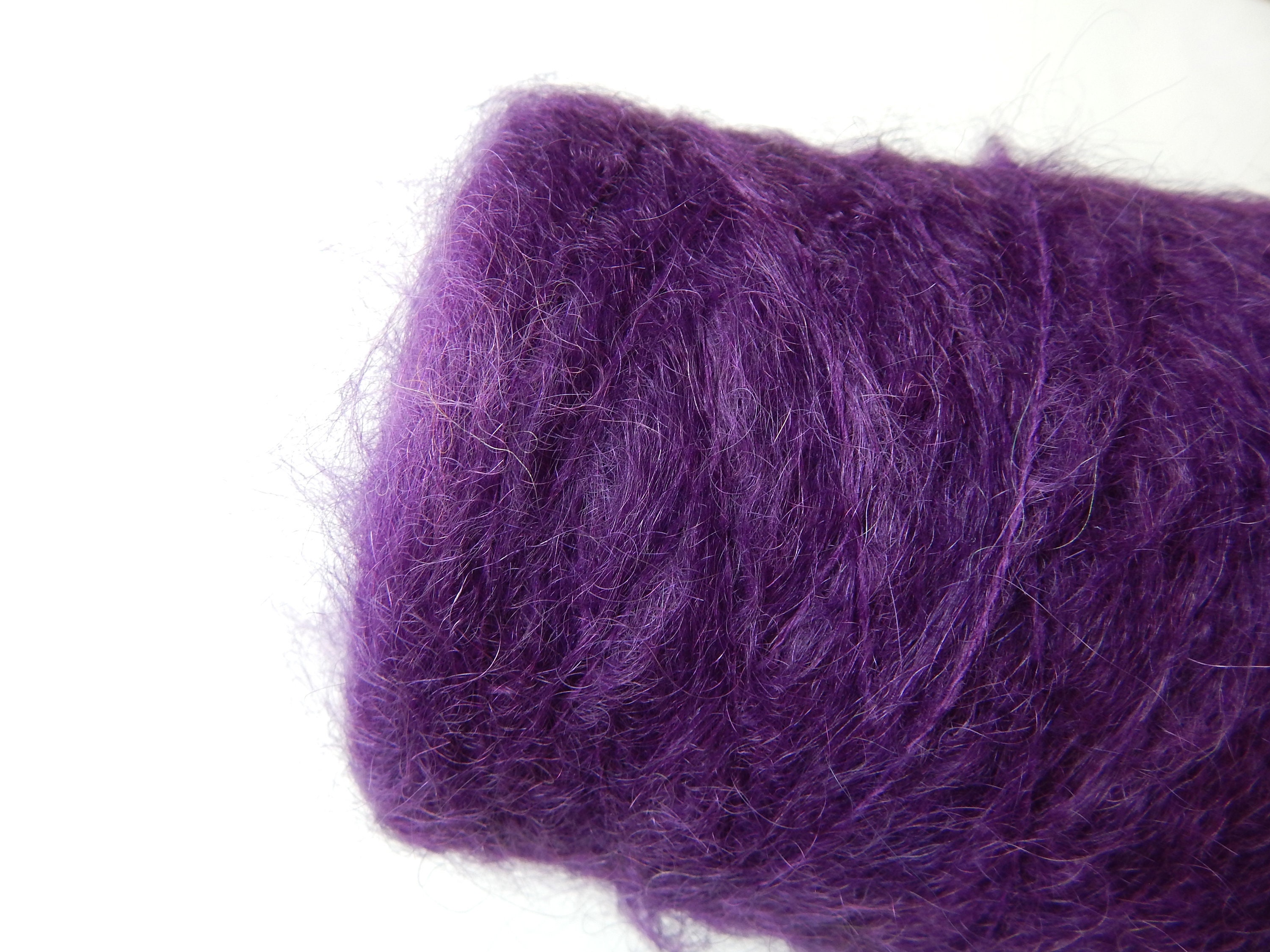 Darkviolet mohair yarn purple mohair yarn crochet yarn Etsy