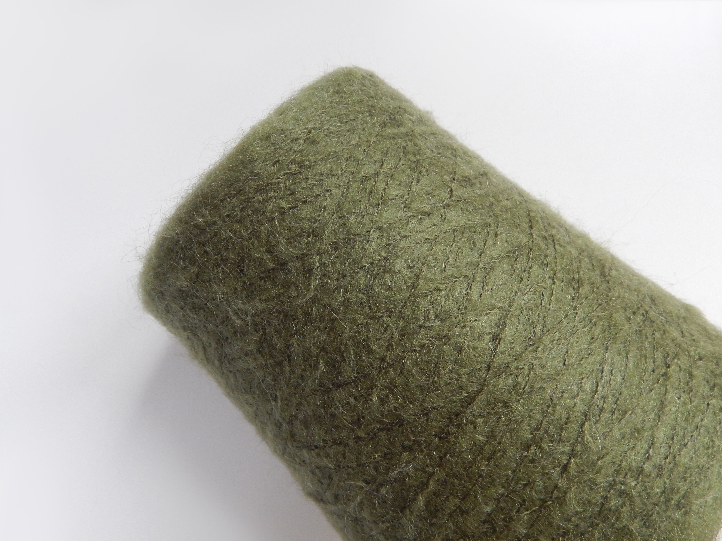 Kidmohair olive yarn darkgreen mohair yarn khaki mohair Etsy