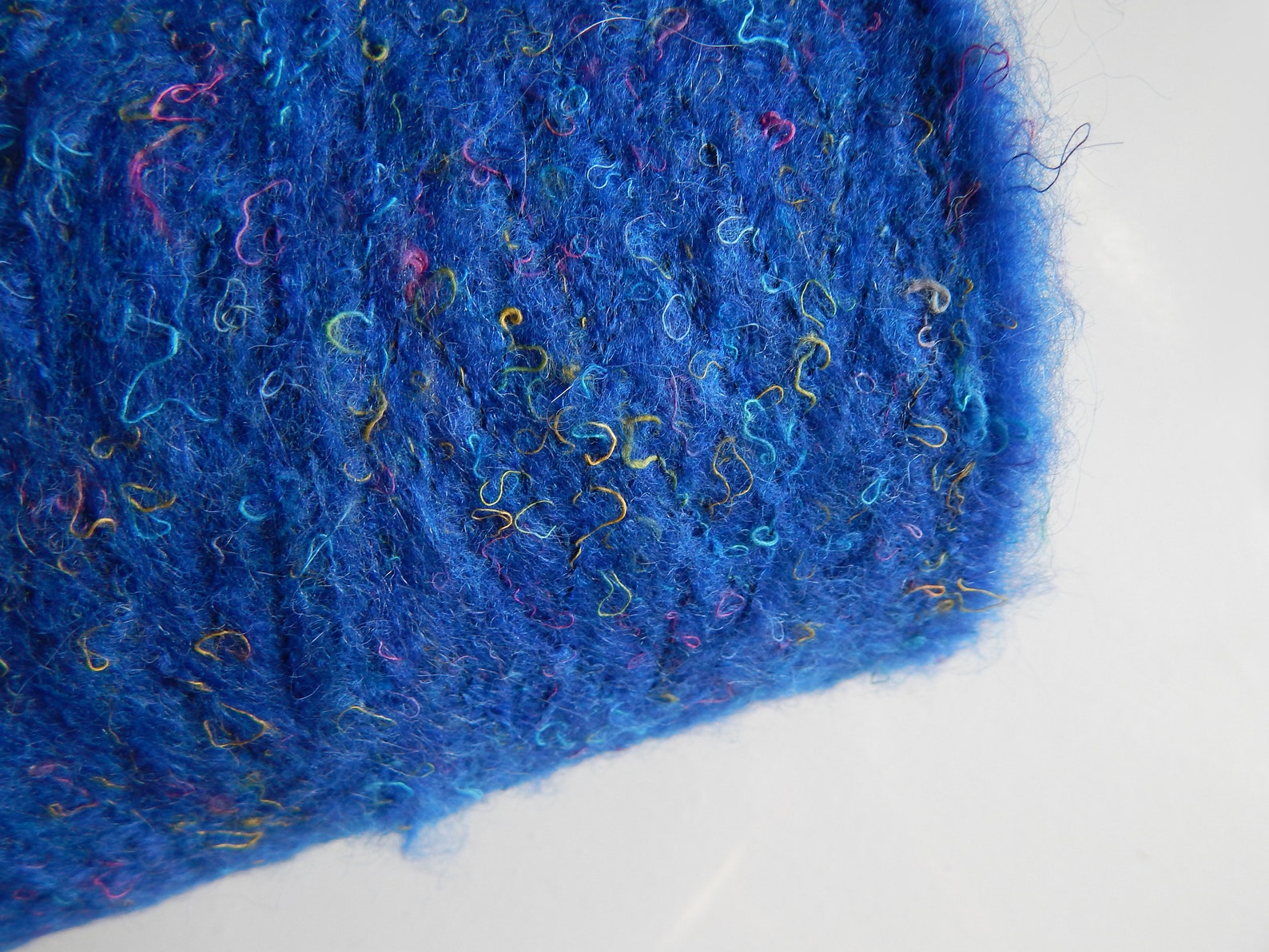 Mohair blue fantasy yarn bright-blue wool crochet yarn hand | Etsy