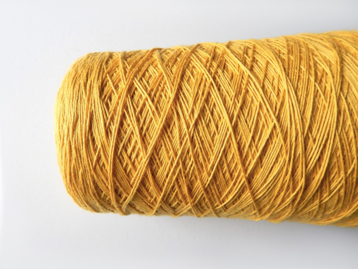 Cotton yellow yarn brightyellow cotton yellow summer yarn Etsy