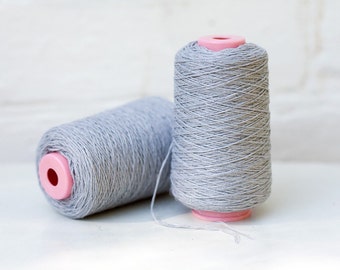 Grey linen yarn, natural yarn, warp yarn, summer yarn, grey yarn, grey linen, steel grey, natural color, weaving yarn, crochet yarn